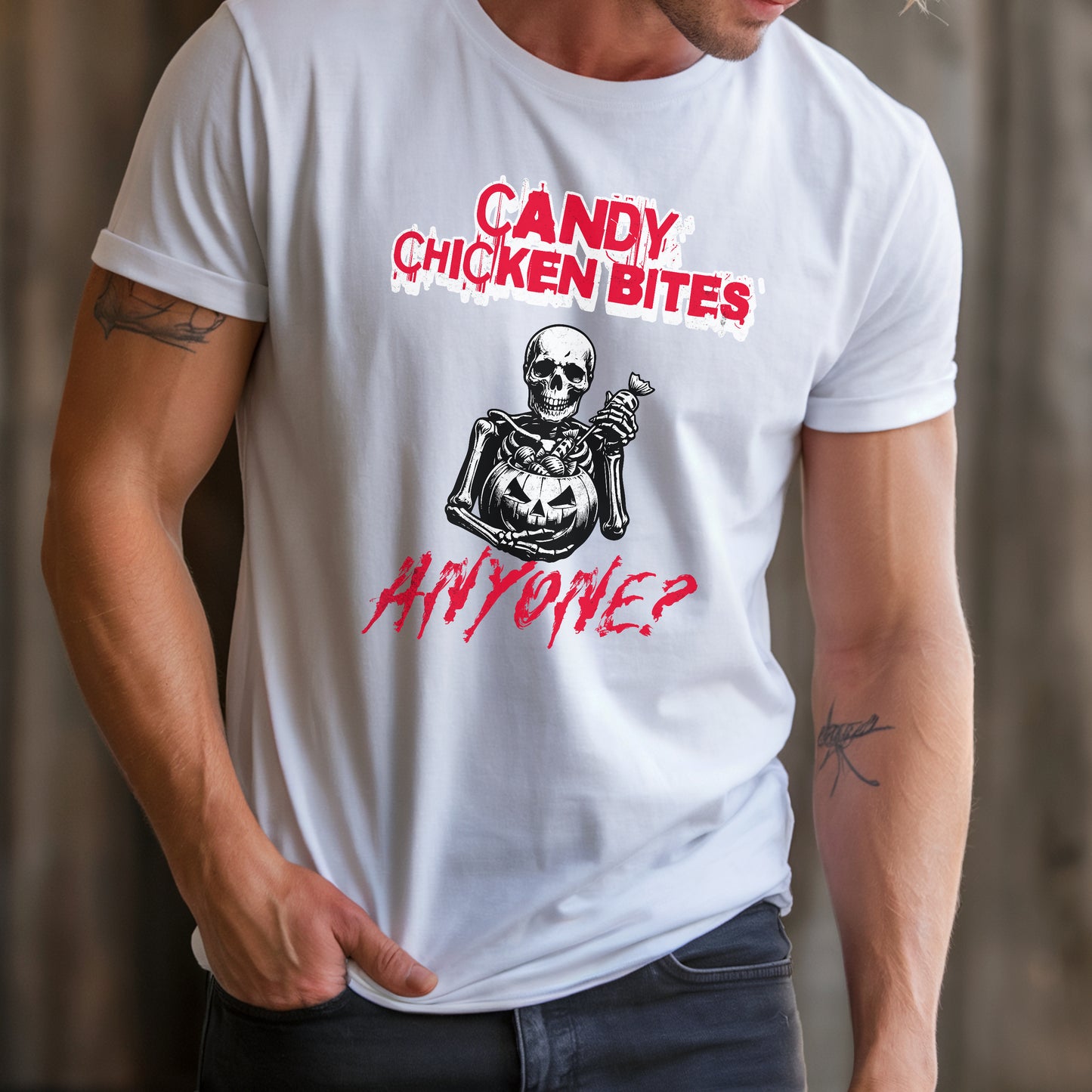 Candy Chicken Bites - Halloween Premium Tee