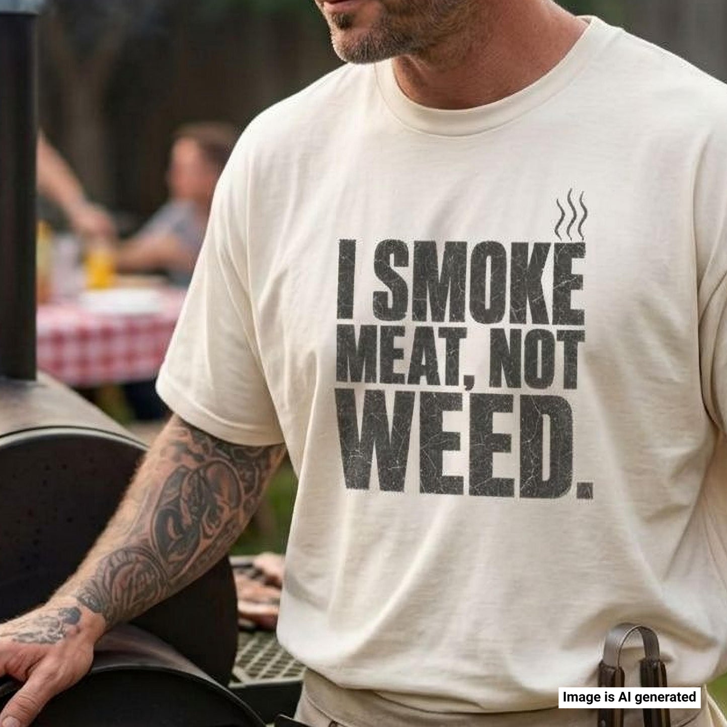 Smoke Meat Not Weed Premium Tee