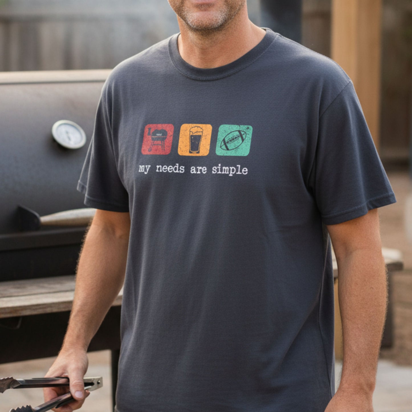 BBQ Beer Football - Premium Tee