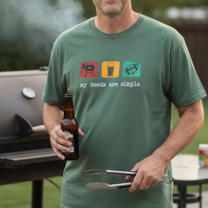 BBQ Beer Football - Premium Tee