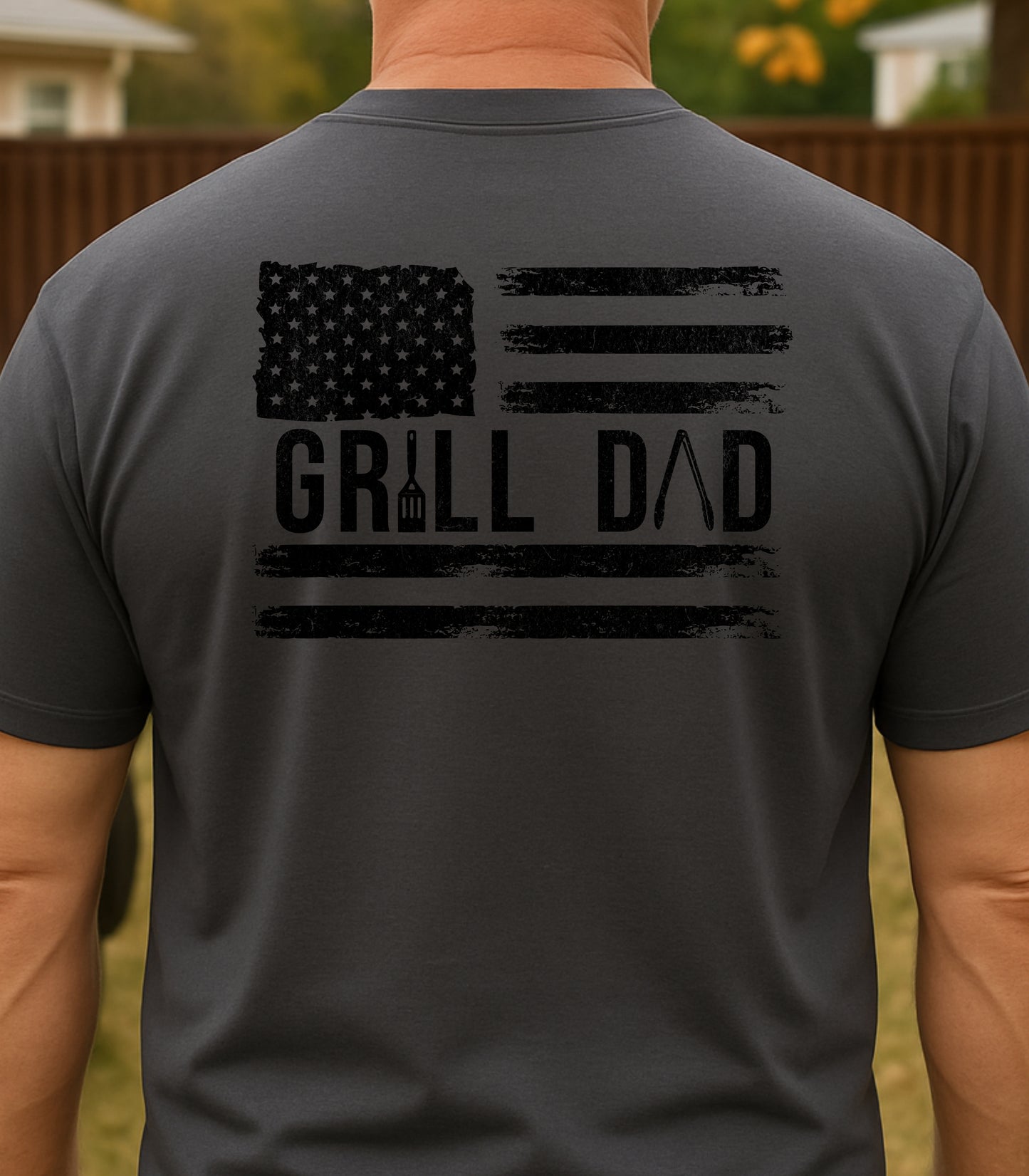 Grill Dad Premium Tee - front and back