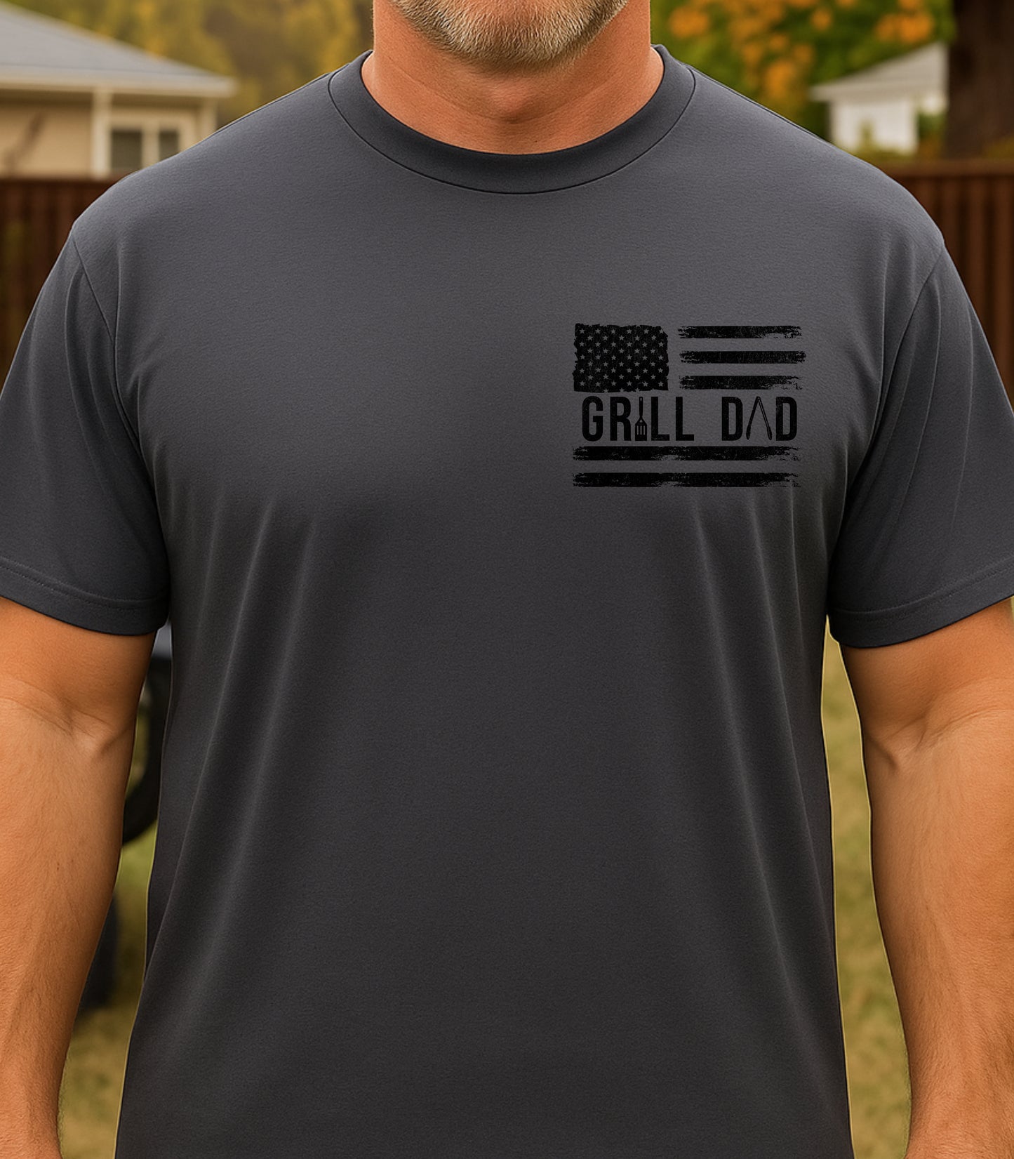 Grill Dad Premium Tee - front and back